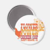 Aimant Coop de poulet à l'énergie des fleurs (Recto/Verso)