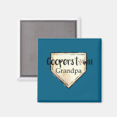 Aimant Cooperstown Ny Papy Design De Baseball Mignon (Recto/Verso)