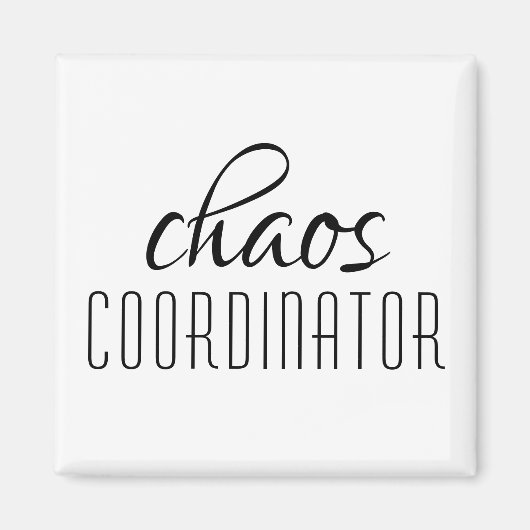 Aimant Coordinateur du Chaos Texte typographique (Devant)