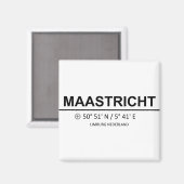 Aimant Coordonnées de Maastricht - Coordonnées de Maastri (Recto/Verso)