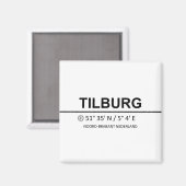 Aimant Coordonnées de Tilburg - Coordonnées de Tilburg (Recto/Verso)