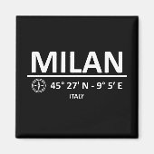 Aimant Coordonnées Milan (Devant)