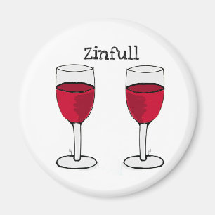 Aimant COPIE de PAIRES de VIN ROUGE de ZINFULL par Jill