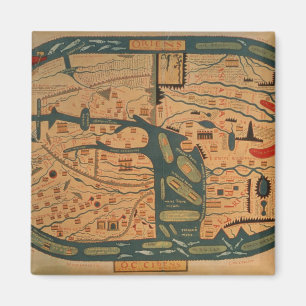 Aimant Copie d'un mappamundi du 8ème siècle de Beatus