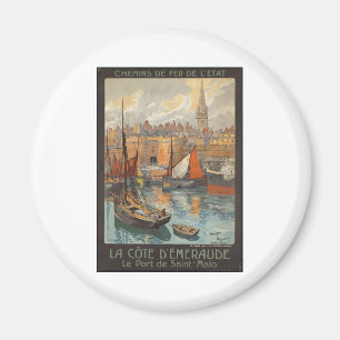 Aimant Copies d'annonce d'affiche de Vintage voyage