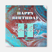 Aimant Copper and Teal Acrylic Flow (Devant)