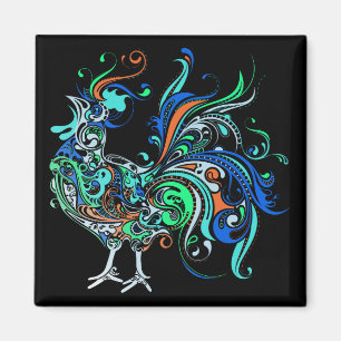 Aimant Coq au néon