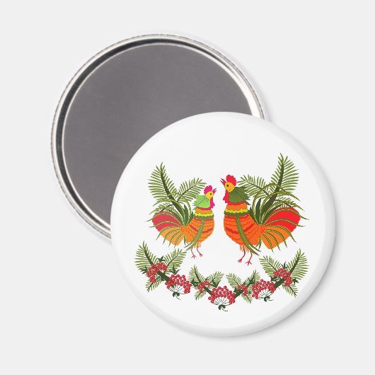 Aimant Coq avec poule (Recto/Verso)