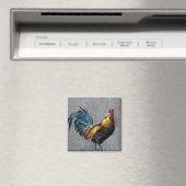 Aimant Coq Bantam coloré (In Situ (Lave-vaisselle))