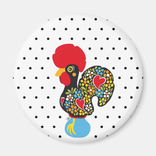 Aimant Coq célèbre de Barcelos Nr 06 - pois