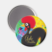 Aimant Coq cool du Portugal #01 - Galo de Barcelos (Recto/Verso)