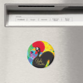 Aimant Coq cool du Portugal #01 - Galo de Barcelos (In Situ (Lave-vaisselle))