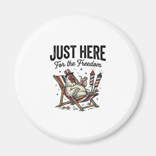 Aimant Coq de la liberté drôle Vintage T-shirt patriotiqu