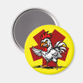 Aimant Coq en colère (Recto/Verso)