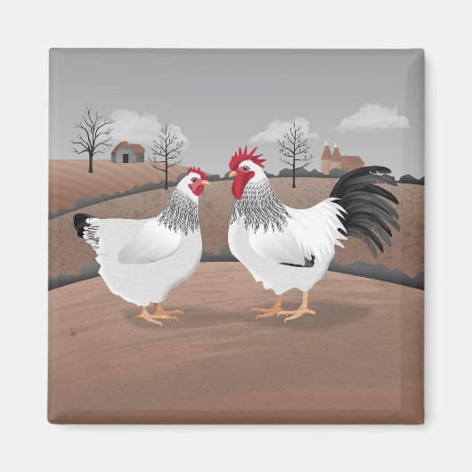 Aimant Coq et Poule (Devant)