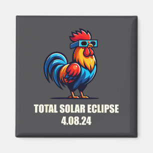 Aimant Coq Poule Fun Éclipse Solaire Totale 20 Avril