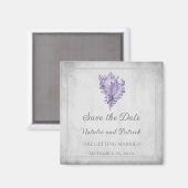 Aimant Coque conch violet Enregistrer l'aimant date (Recto/Verso)