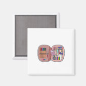 Aimant Coque de crayon scolaire (Recto/Verso)