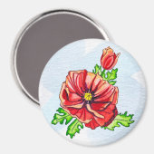 Aimant Coquelicot (Recto/Verso)
