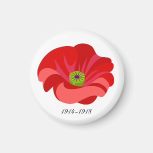 Aimant Coquelicot rouge