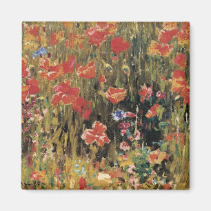 Aimant Coquelicots par Robert Vonnoh, Impressionnisme Vin