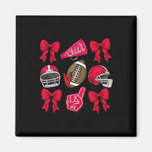 Aimant Coquette Bow American Football Jour Thanksgiving