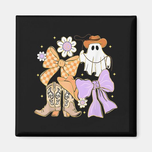 Aimant Coquette Bow Boo Ghost Boots Western Cowboy Cowgir (Devant)