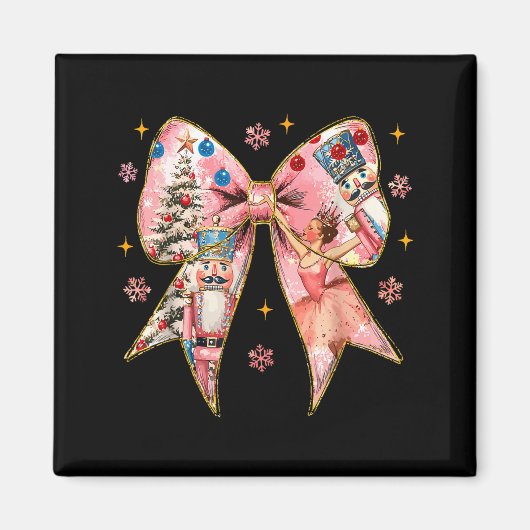 Aimant Coquette Bow Christmas Nutcracker Ballet Festive W (Devant)