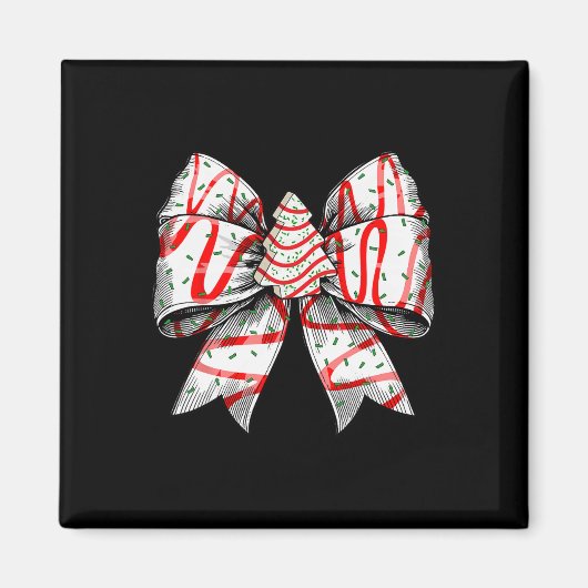 Aimant Coquette Bow Christmas Tree Cake Viandes de Noël G (Devant)