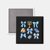 Aimant Coquette Bow Jewish Holiday Chanukah Hanukkah Meno (Recto/Verso)