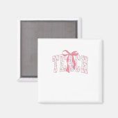Aimant Coquette Bow Pencil Design Enseignants Enseignants (Recto/Verso)