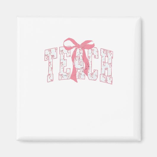 Aimant Coquette Bow Pencil Design Enseignants Enseignants (Devant)