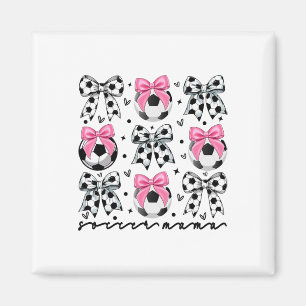 Aimant Coquette Football Ruban Maman Mignonne Football Ma