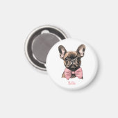 Aimant Coquette Frenchie Nom costumizable (Recto/Verso)