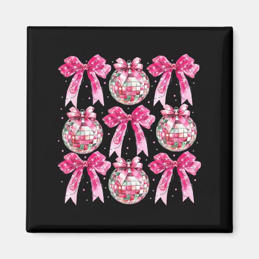 Aimant Coquette New Year 2026, Retro New Years, Disco Bal (Devant)