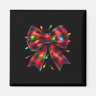 Aimant Coquette rouge Bow Feux de Noël Noël Noël Noël Noë