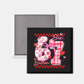 Aimant Coquette Valentine 67 Six Seven Heart Bow Valentin (Recto/Verso)