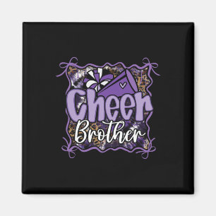 Aimant Coquette Violette Léopard Frère Pom-Pom Girl Cheer