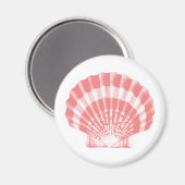 Aimant Coquillage - corail rose et blanc (Recto/Verso)
