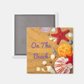 Aimant Coquillages de plage de sable tropical Starfish (Recto/Verso)