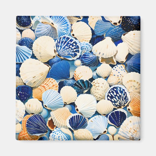 Aimant Coquillages marins d'été (Devant)