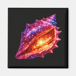 Aimant Coquille de galaxie cosmique étoiles design nautiq