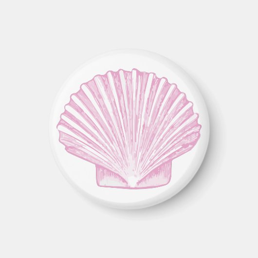 Aimant Coquille Saint-Jacques Rose Côtière (Devant)