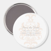 Aimant Corail subtle Damask Enregistrer l'aimant de date (Recto/Verso)