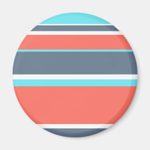 Aimant Corail vivant, bandes bleues et grises