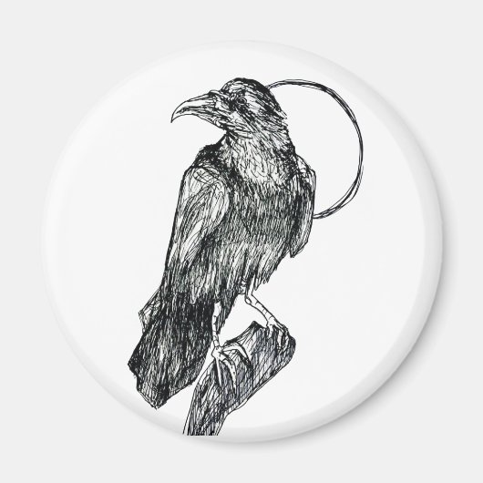 Aimant Corbeau Amical (Devant)