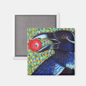 Aimant Corbeau avec Berry (Recto/Verso)