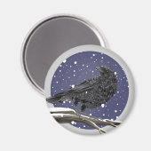 Aimant Corbeau d'hiver (Recto/Verso)