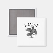 Aimant Corbeau, F-Caw-F Oiseau Drôle (Recto/Verso)