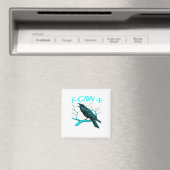 Aimant Corbeau F-Caw-F Oiseau Drôle Design Rétro Créatif (In Situ (Lave-vaisselle))